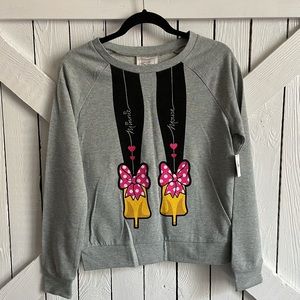 NWT Minnie Mouse Legs Sweatshirt Disney Boutique Women’s Size Medium